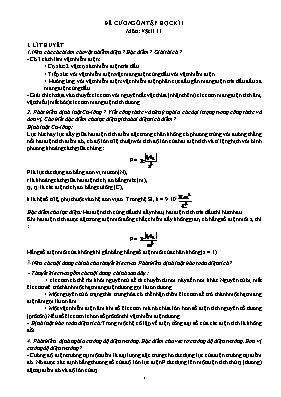 Đề cương ôn thi học kì I Vật lí lớp 11